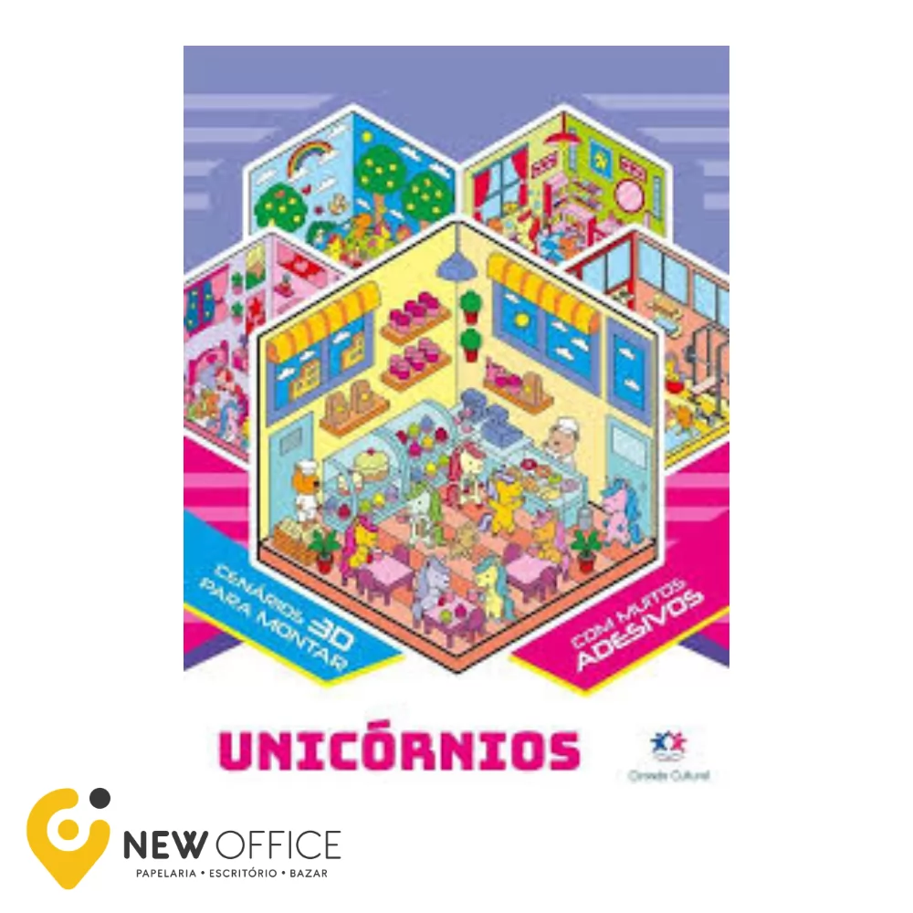LIVRO CENÁRIO 3D - UNICÓRNIOS - CIRANDA CULTURAL