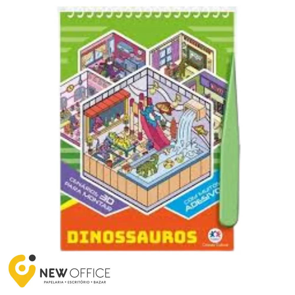 LIVRO CENÁRIOS 3D - DINOSSAUROS - CIRANDA CULTURAL