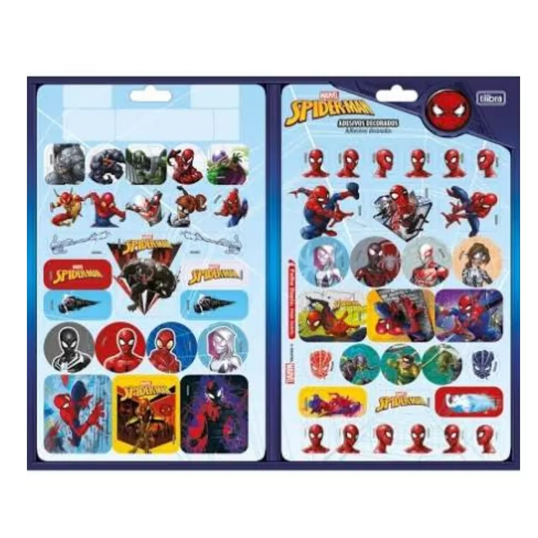 CAERTELA DE ADESIVOS DECORADOS SPIDER-MAN -TILIBRA
