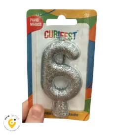 VELA RENEW GLITTER PRATA 6  - CURIFEST
