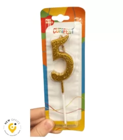 VELA UNIQUE GLITTER DOURADA 5 - CURIFEST
