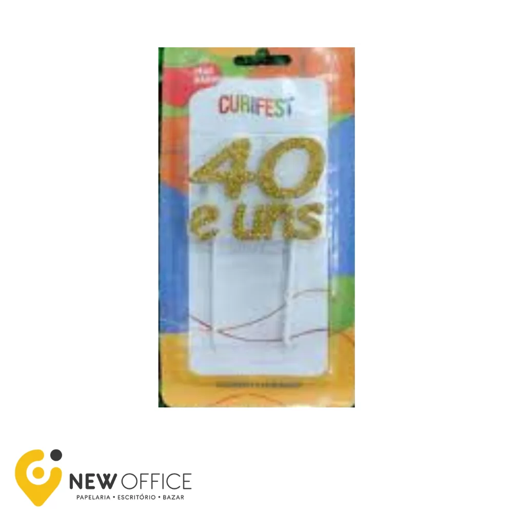 VELA E UNS FUNDO BRANCO COM DOURADO 40 - CURIFEST