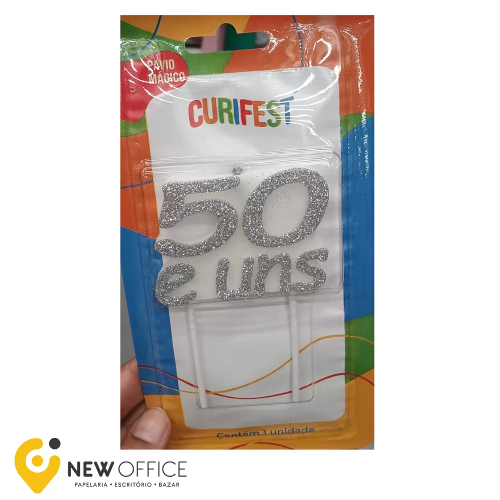 VELA E UNS FUNDO BRANCO COM PRATA 50 - CURIFEST