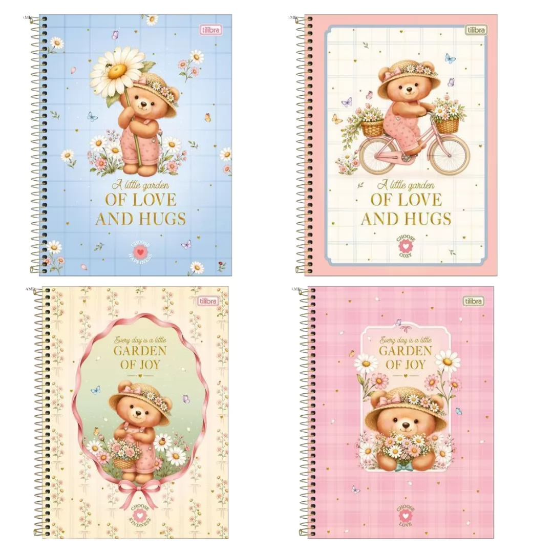 CADERNO UNIV. 1 MAT 80 FLS LOVE BEARS- TILIBRA