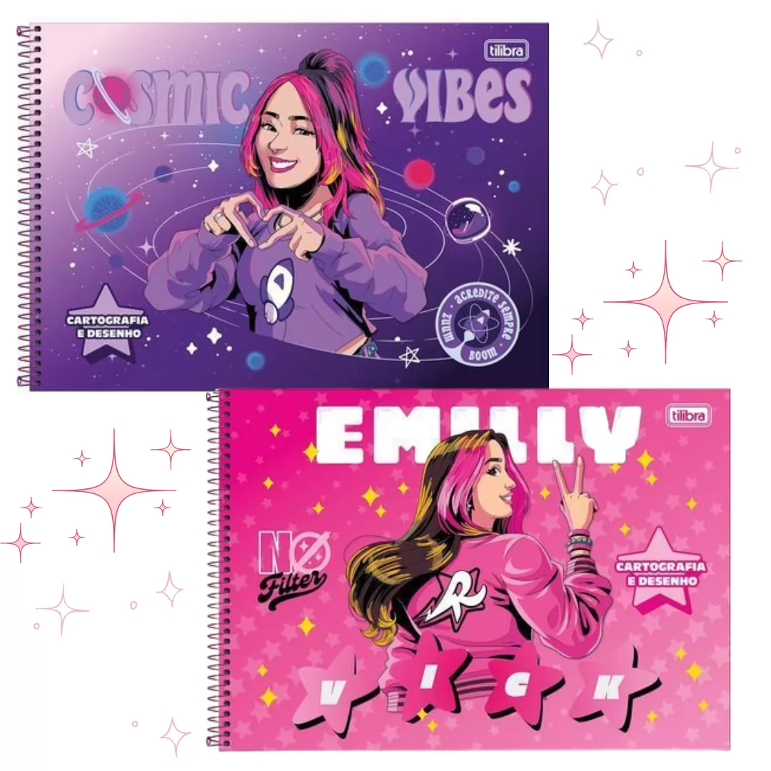 CADERNO DE DESENHO EMILLY VIC 80F- TILIBRA
