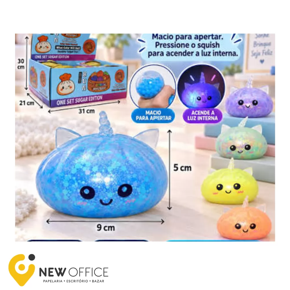 SQUISHY DE PAOZINHO C/ LUZ E BOLINHA - GOLDEN RIO